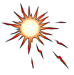 紫外線にさらされる